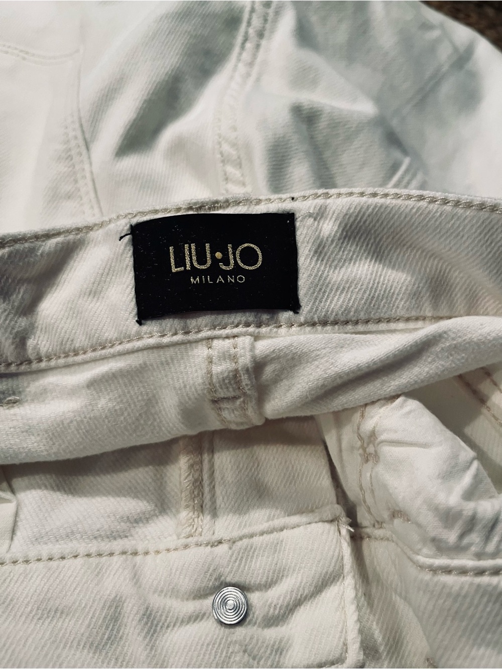 NWOT Liu Jo Better Wide Leg Jeans with Lace - Picture 13 of 13